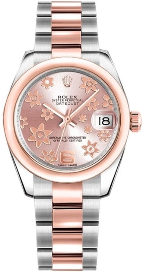 rolex pink floral price|pink Rolex watches for women.